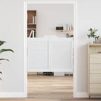 Svingdøre 1-par 80x100 cm lameldesign hvid
