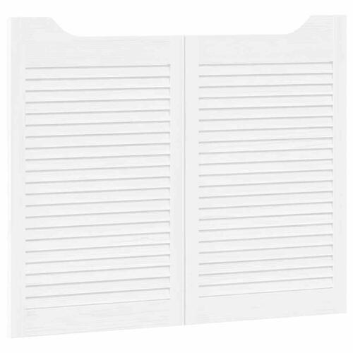 Svingdøre 1-par 80x100 cm lameldesign hvid