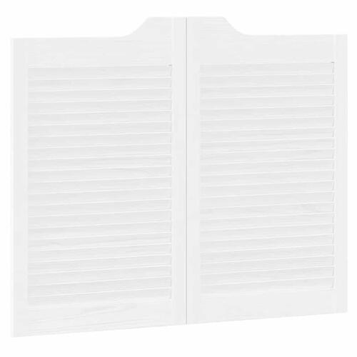 Svingdøre 1-par 80x100 cm lameldesign hvid