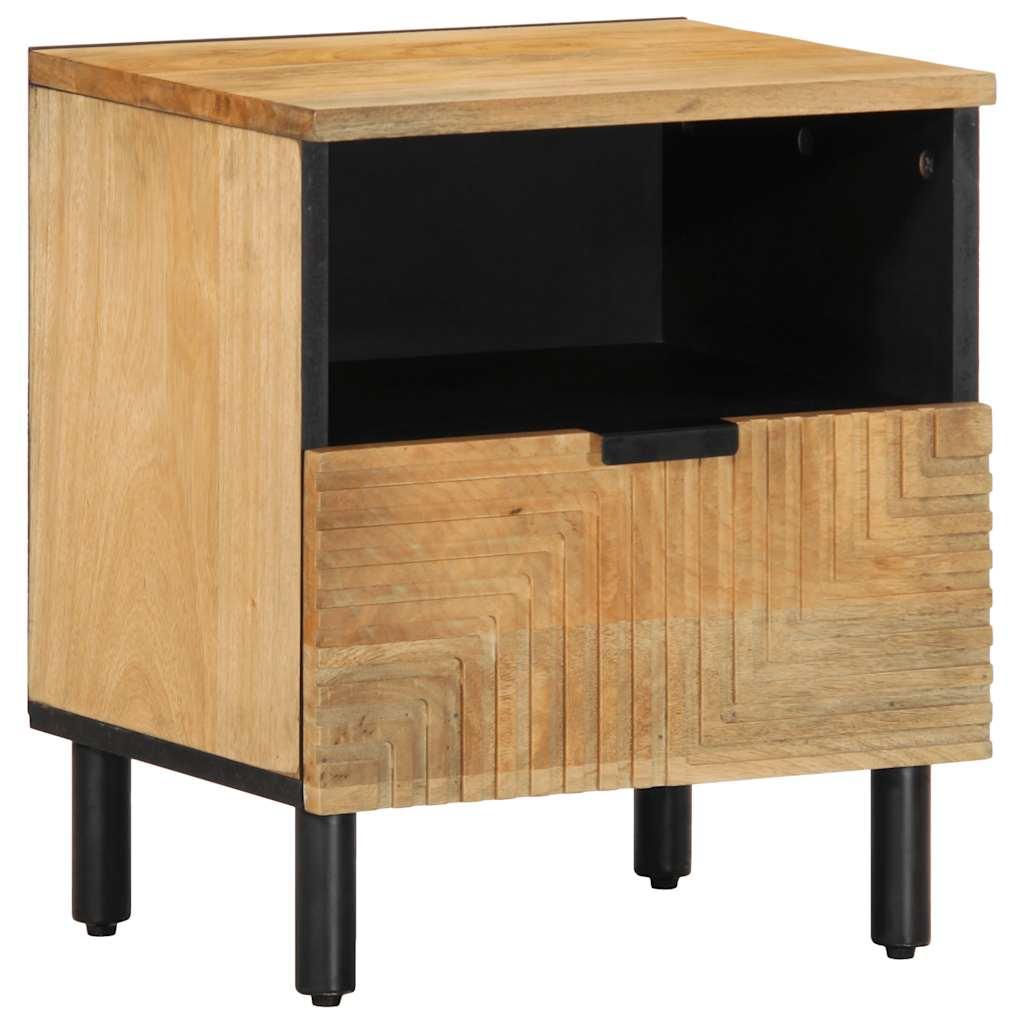 Sengebord 40x33x46 cm massivt mangotræ brun
