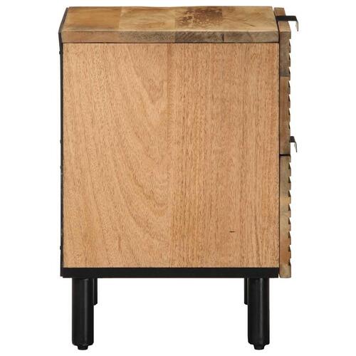 Sengebord 40x33x46 cm massivt mangotræ brun