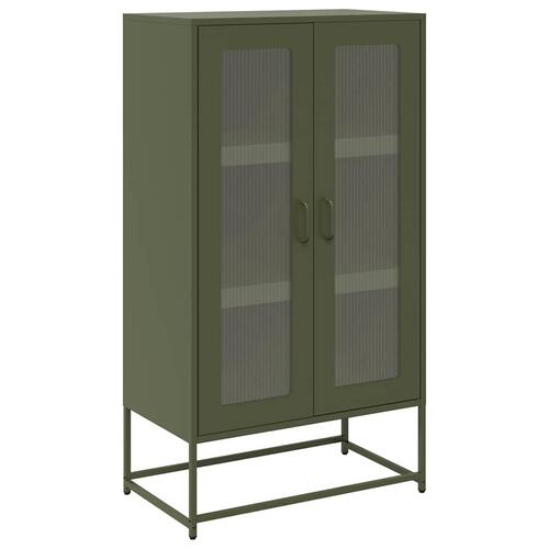 Højskab 68x39x123 cm stål olivengrøn