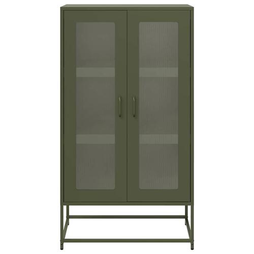 Højskab 68x39x123 cm stål olivengrøn