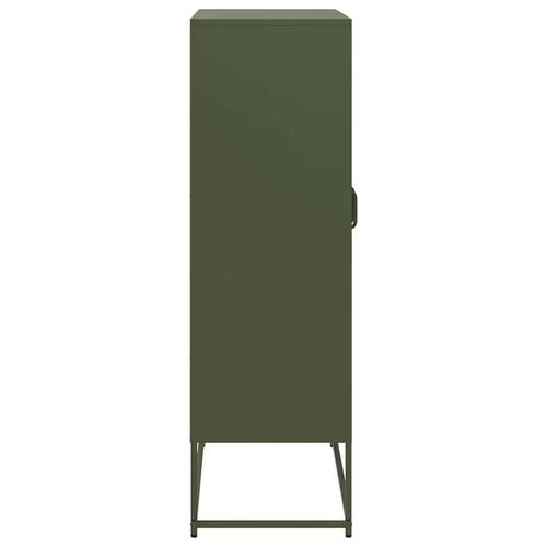 Højskab 68x39x123 cm stål olivengrøn
