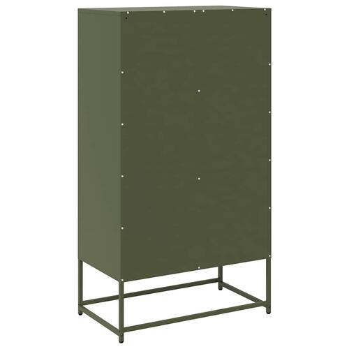 Højskab 68x39x123 cm stål olivengrøn
