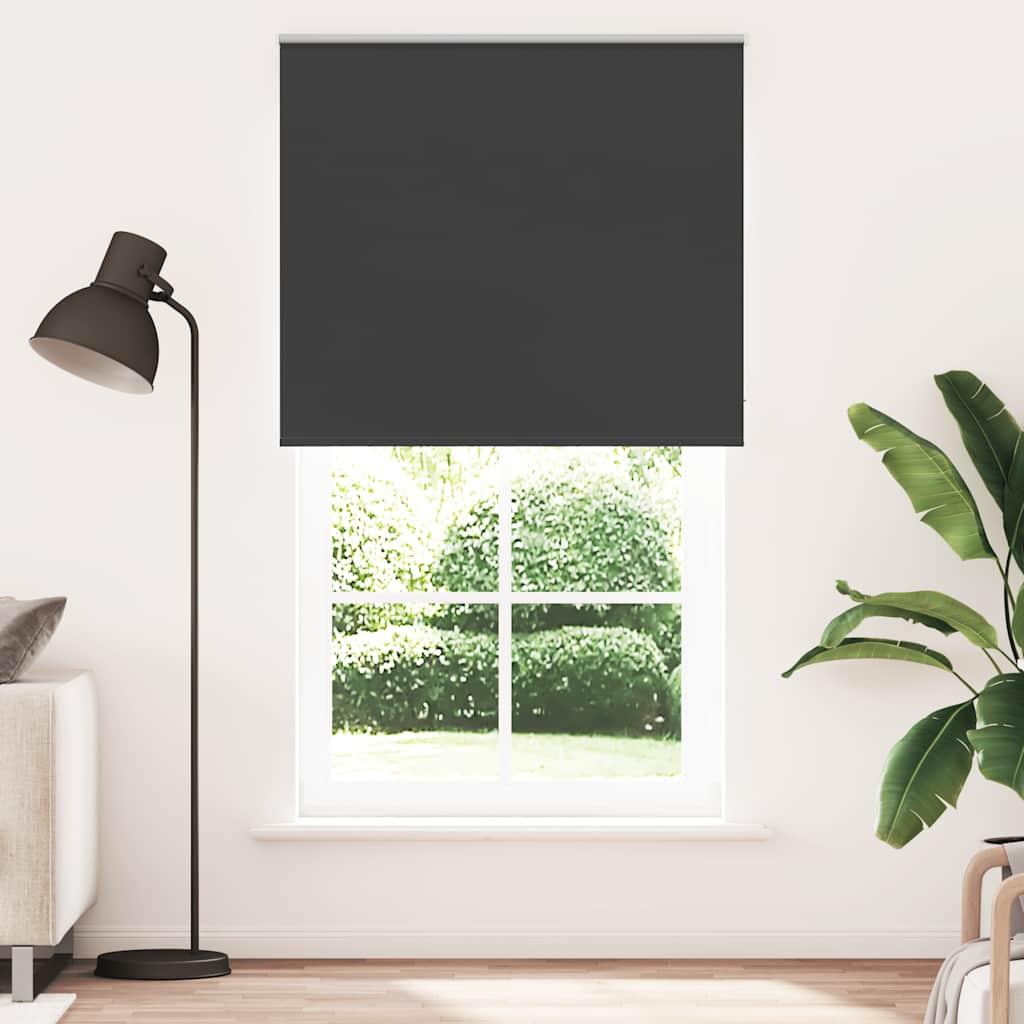 Mørklægningsrullegardin 125×230 cm - stofbredde 121,6 cm, sort polyester billede