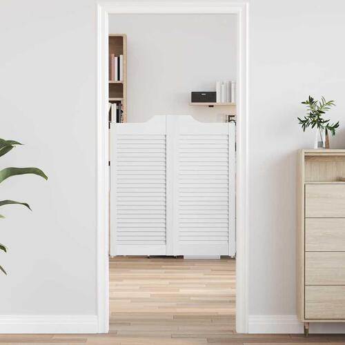 Svingdøre 2-par 90x80 cm lameldesign hvid