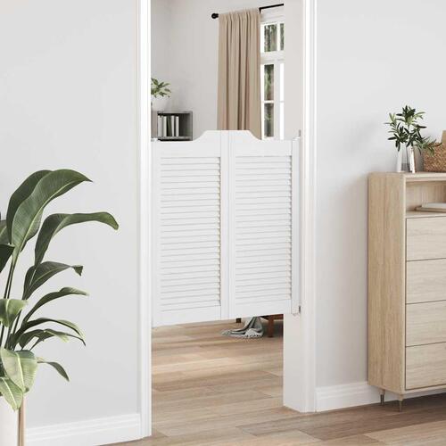 Svingdøre 2-par 90x80 cm lameldesign hvid