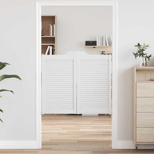 Svingdøre 2-par 90x100 cm lameldesign hvid