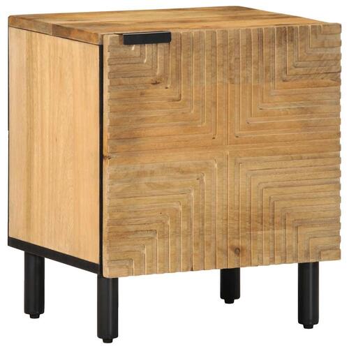 Sengebord 40x33x46 cm massivt mangotræ brun