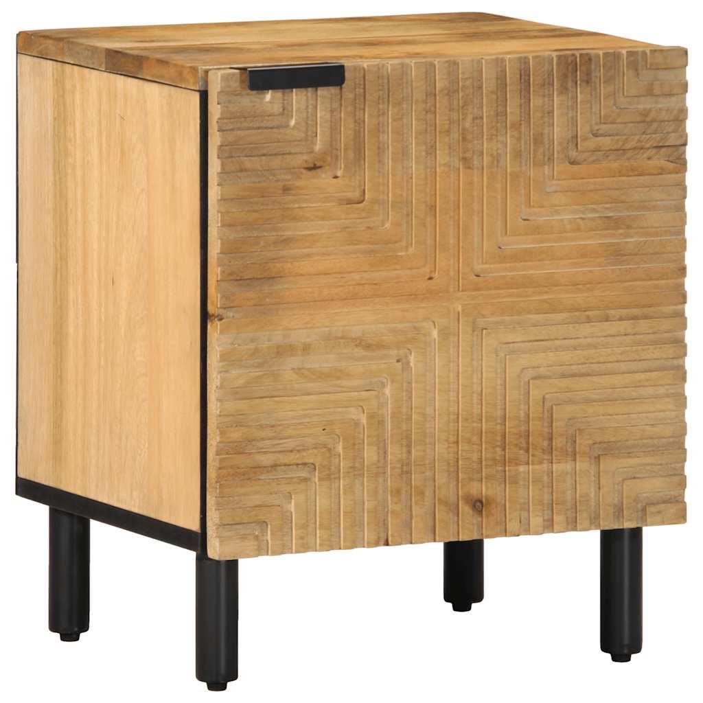 Sengebord 40x33x46 cm massivt mangotræ brun