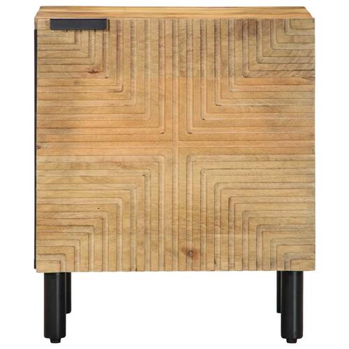 Sengebord 40x33x46 cm massivt mangotræ brun