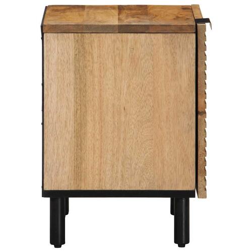 Sengebord 40x33x46 cm massivt mangotræ brun