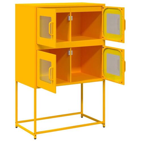Højskab 68x39x107 cm stål sennepsgul