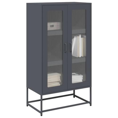 Højskab 68x39x123 cm stål antracitgrå