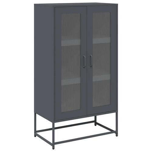 Højskab 68x39x123 cm stål antracitgrå