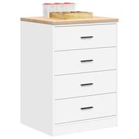 Garageopbevaringsskab Hvid 60x51x85 cm Massivt træ Fyrretræ