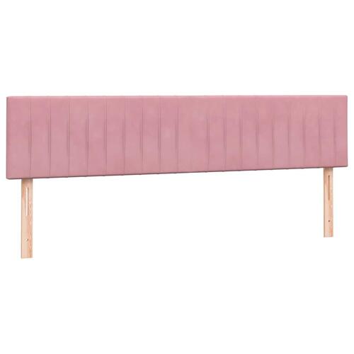 Kontinentalseng med madras 200x210 cm fløjl lyserød