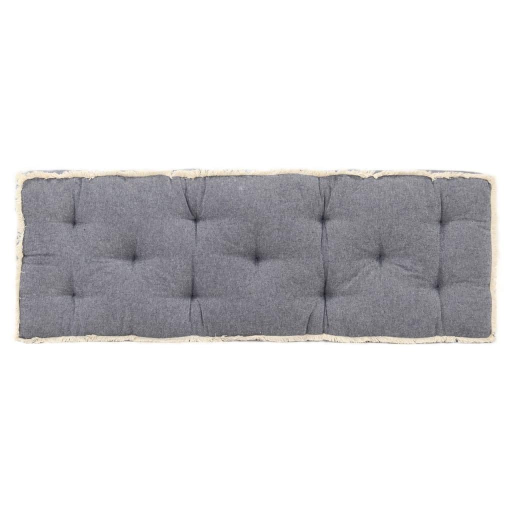 Hynde til pallesofa 120x40x7 cm blå