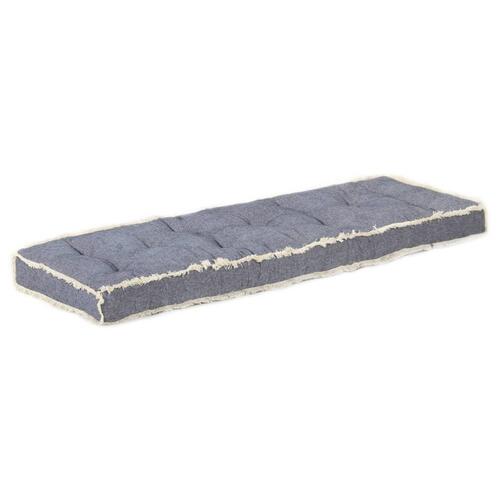 Hynde til pallesofa 120x40x7 cm blå
