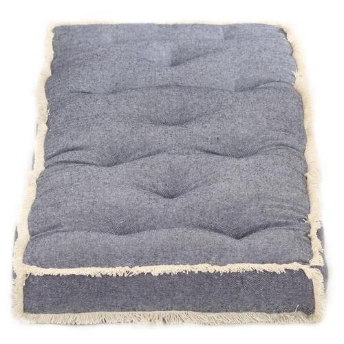 Hynde til pallesofa 120x40x7 cm blå