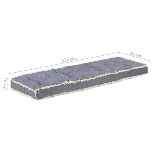 Hynde til pallesofa 120x40x7 cm blå