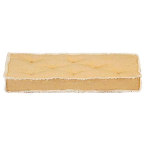 Hynde til pallesofa 73x40x7 cm gul