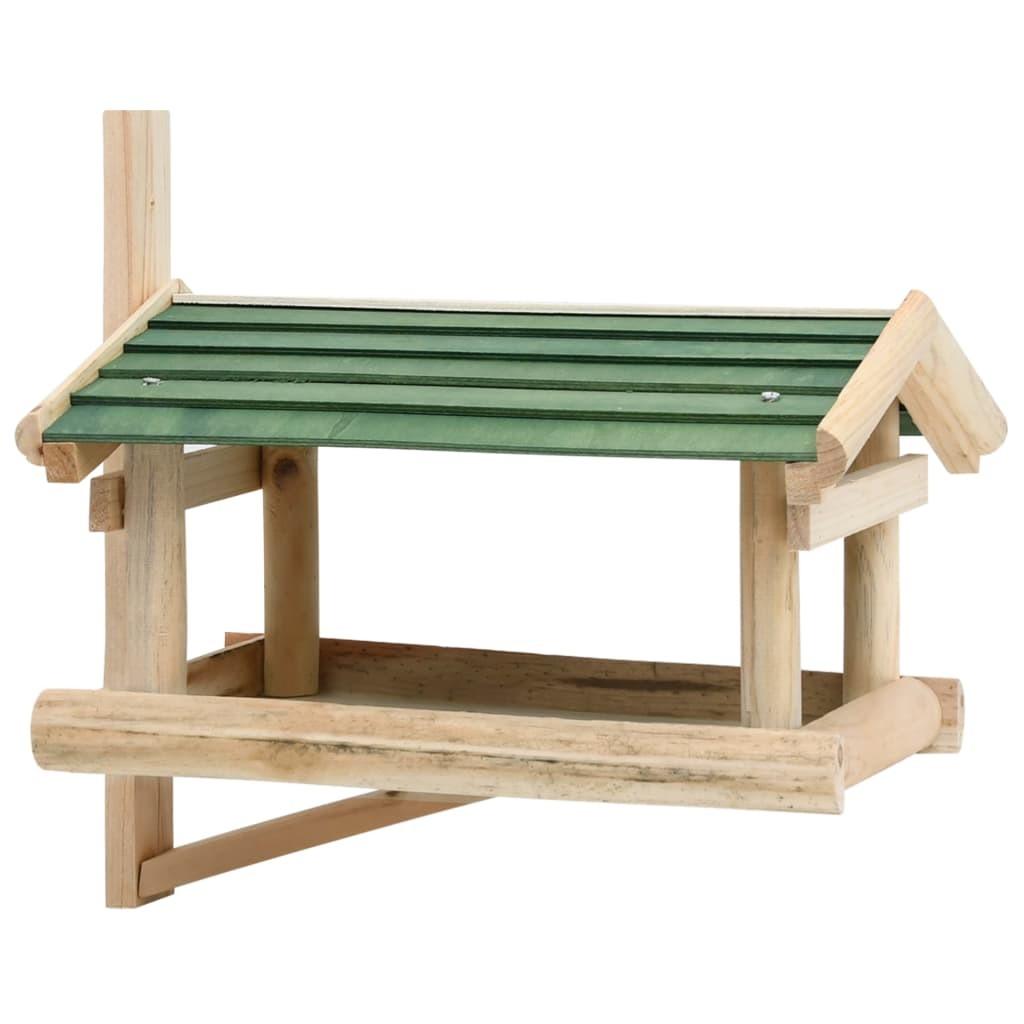 Fuglefoderhus 35x29,5x21 cm massivt træ billede