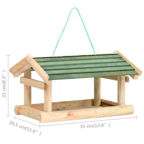 Foderhus til fugle 35x29,5x21 cm massivt træ