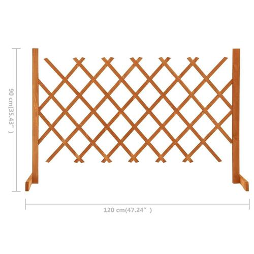 Espalier til haven 120x90 cm massivt fyrretræ orange