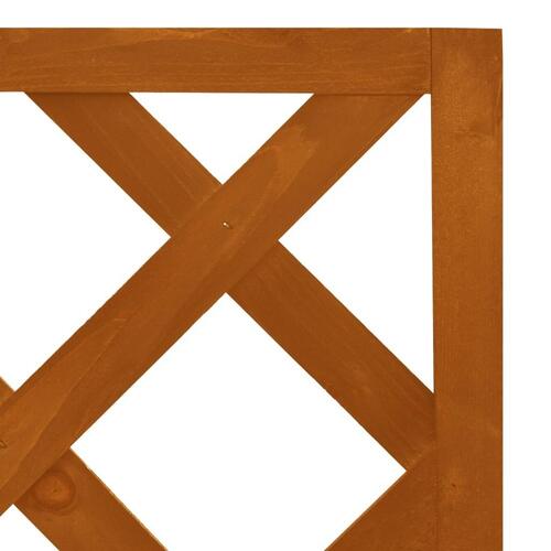 Plantekasse til hjørne m. espalier 40x40x150 cm fyrretræ orange