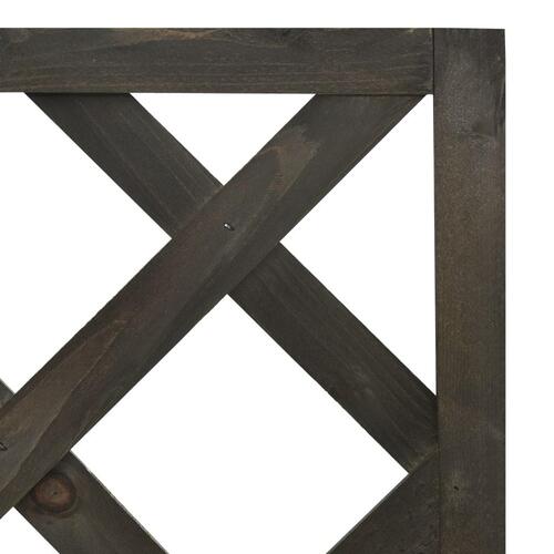 Plantekasse til hjørne med espalier 40x40x150 cm fyrretræ grå