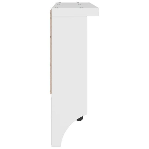 Væghængt knagerække SANDNES 87x12x35 cm massivt fyrretræ hvid