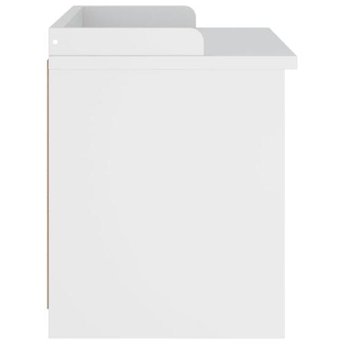 Entrébænk SANDNES 87x40x50 cm massivt fyrretræ hvid