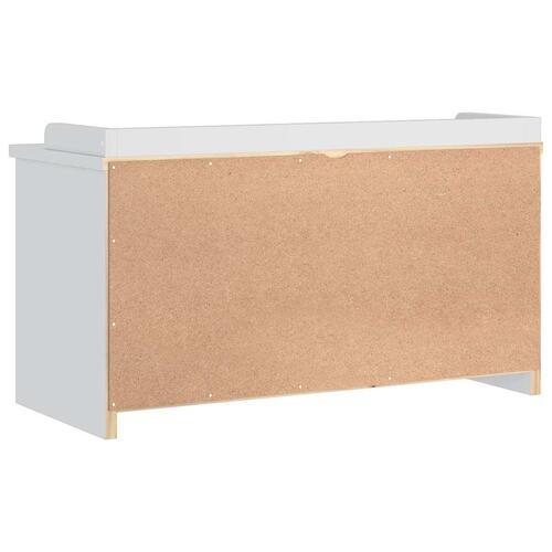 Entrébænk SANDNES 87x40x50 cm massivt fyrretræ hvid