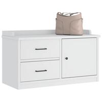 Entrébænk SANDNES 87x40x50 cm massivt fyrretræ hvid