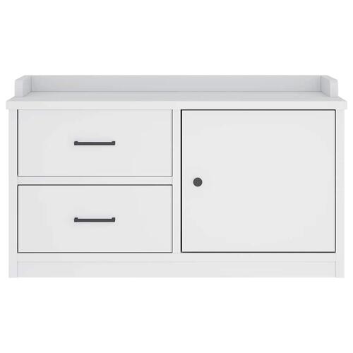 Entrébænk SANDNES 87x40x50 cm massivt fyrretræ hvid