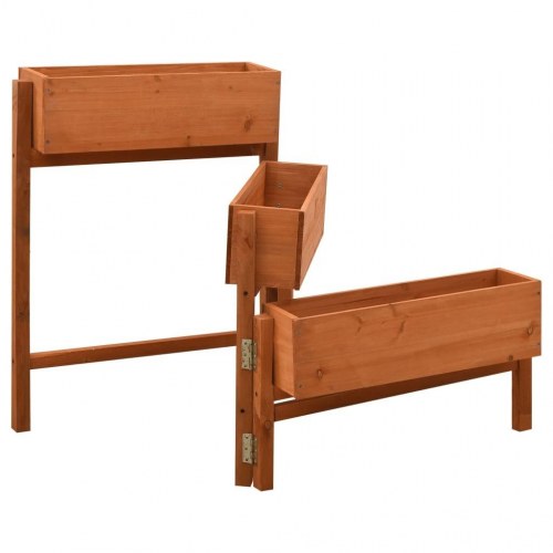 Foldbar plantekasse med 3 kasser 60 x 14 x 75 cm - orange