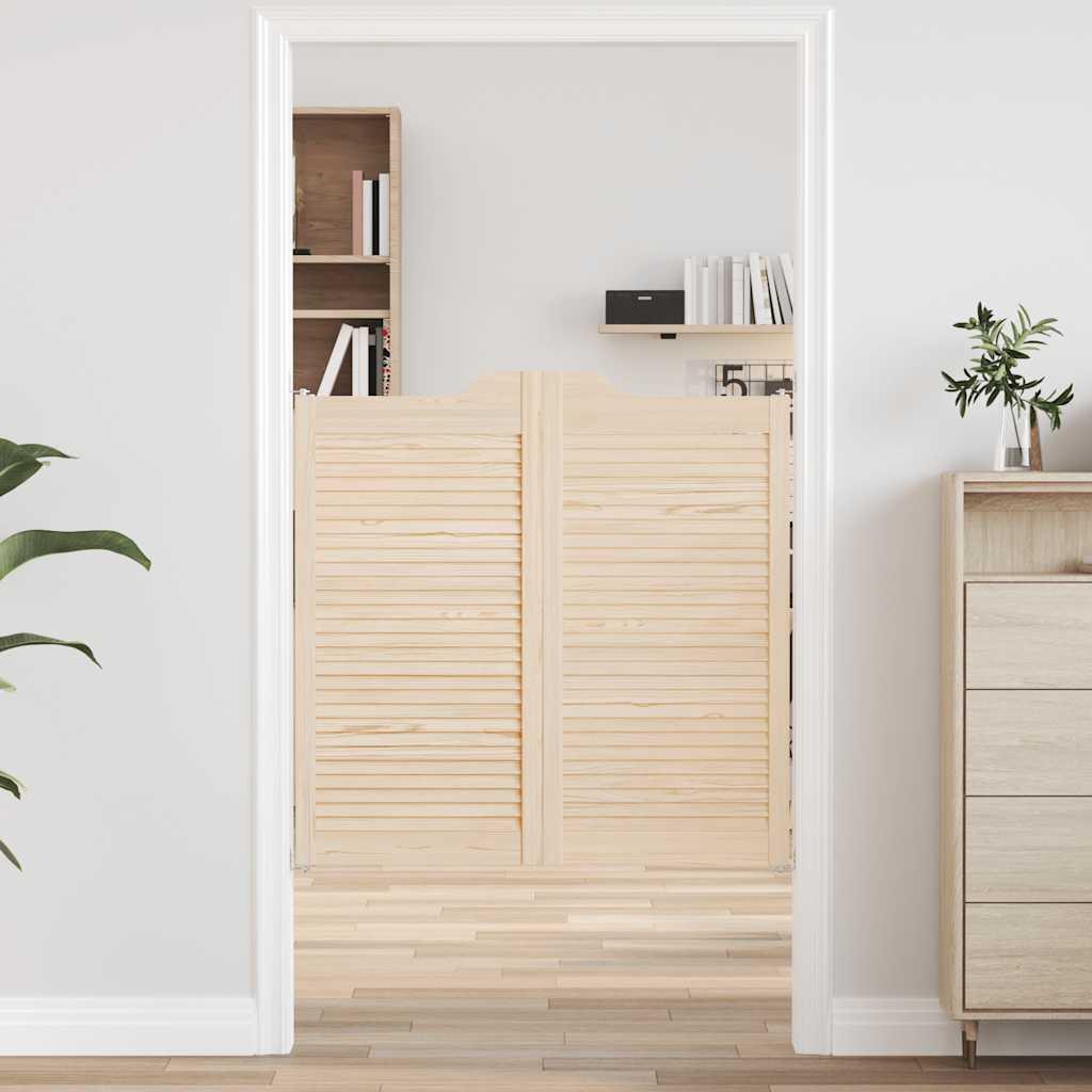 Svingdøre 1-par 100x100 cm lameldesign massivt fyrretræ