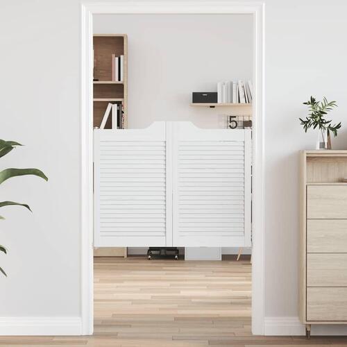 Svingdøre 2-par 80x100 cm lameldesign hvid