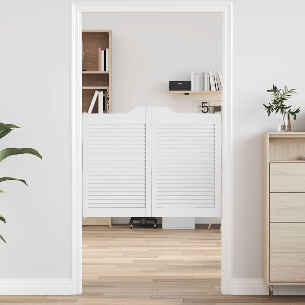 Svingdøre 2-par 80x100 cm lameldesign hvid