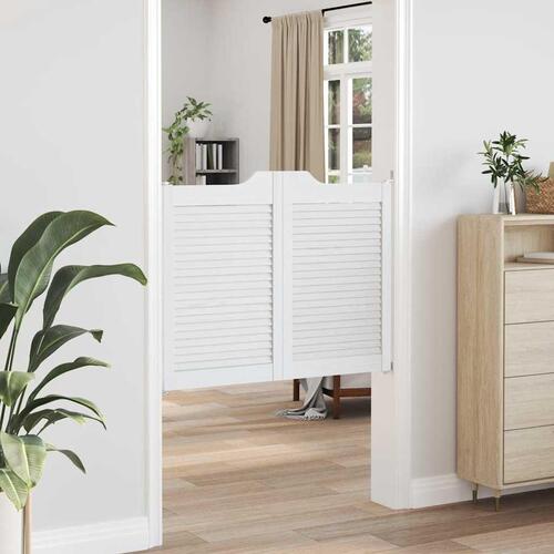 Svingdøre 2-par 80x100 cm lameldesign hvid