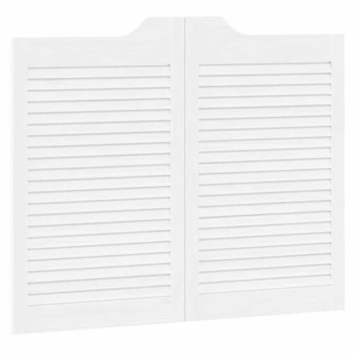 Svingdøre 2-par 80x100 cm lameldesign hvid