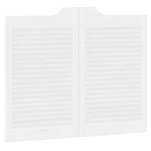 Svingdøre 2-par 80x100 cm lameldesign hvid