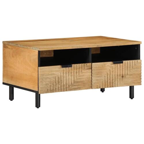 Sofabord 80x54x40 cm massivt mangotræ brun