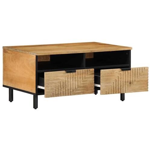 Sofabord 80x54x40 cm massivt mangotræ brun