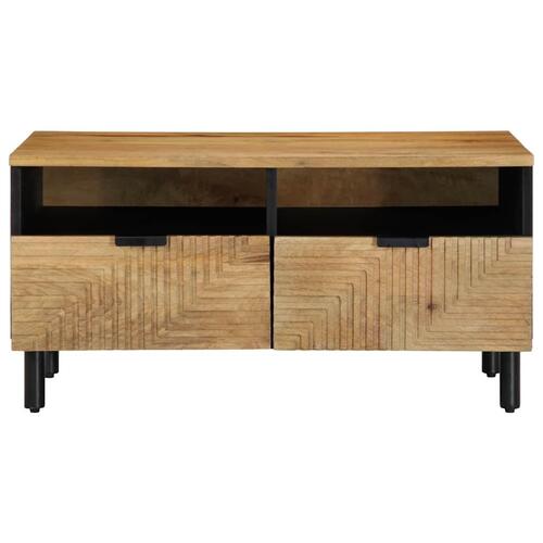 Sofabord 80x54x40 cm massivt mangotræ brun