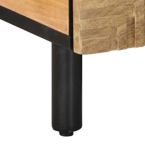 Sofabord 80x54x40 cm massivt mangotræ brun