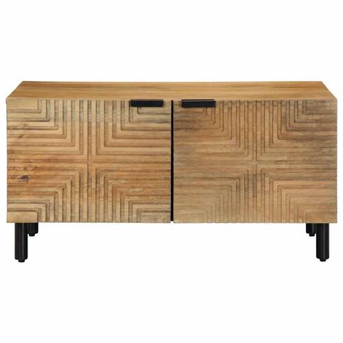 Sofabord 80x50x40 cm massivt mangotræ brun