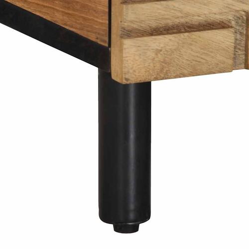 Sofabord 80x50x40 cm massivt mangotræ brun